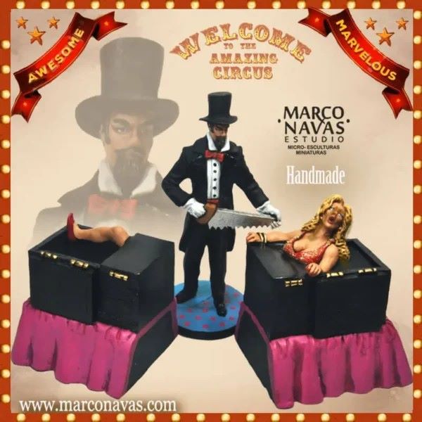 MARCO NAVAS STUDIO LIMITED EDITION HAND PAINTED CIRCUS, ALEXANDER & ADELAIDE