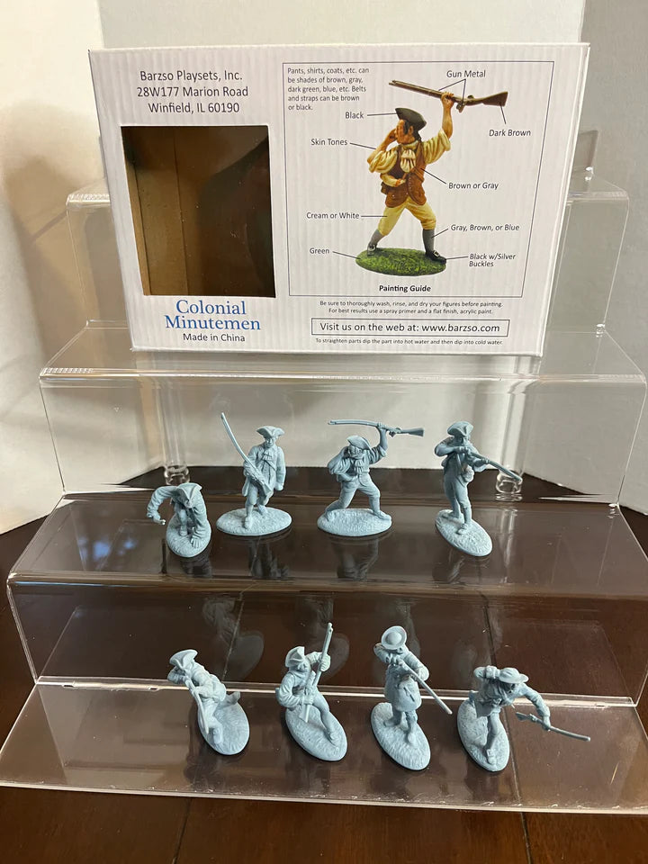 LOD Enterprises Plastic Figure Set LOD004 American Revolution Colonial Minutemen BOXED SET