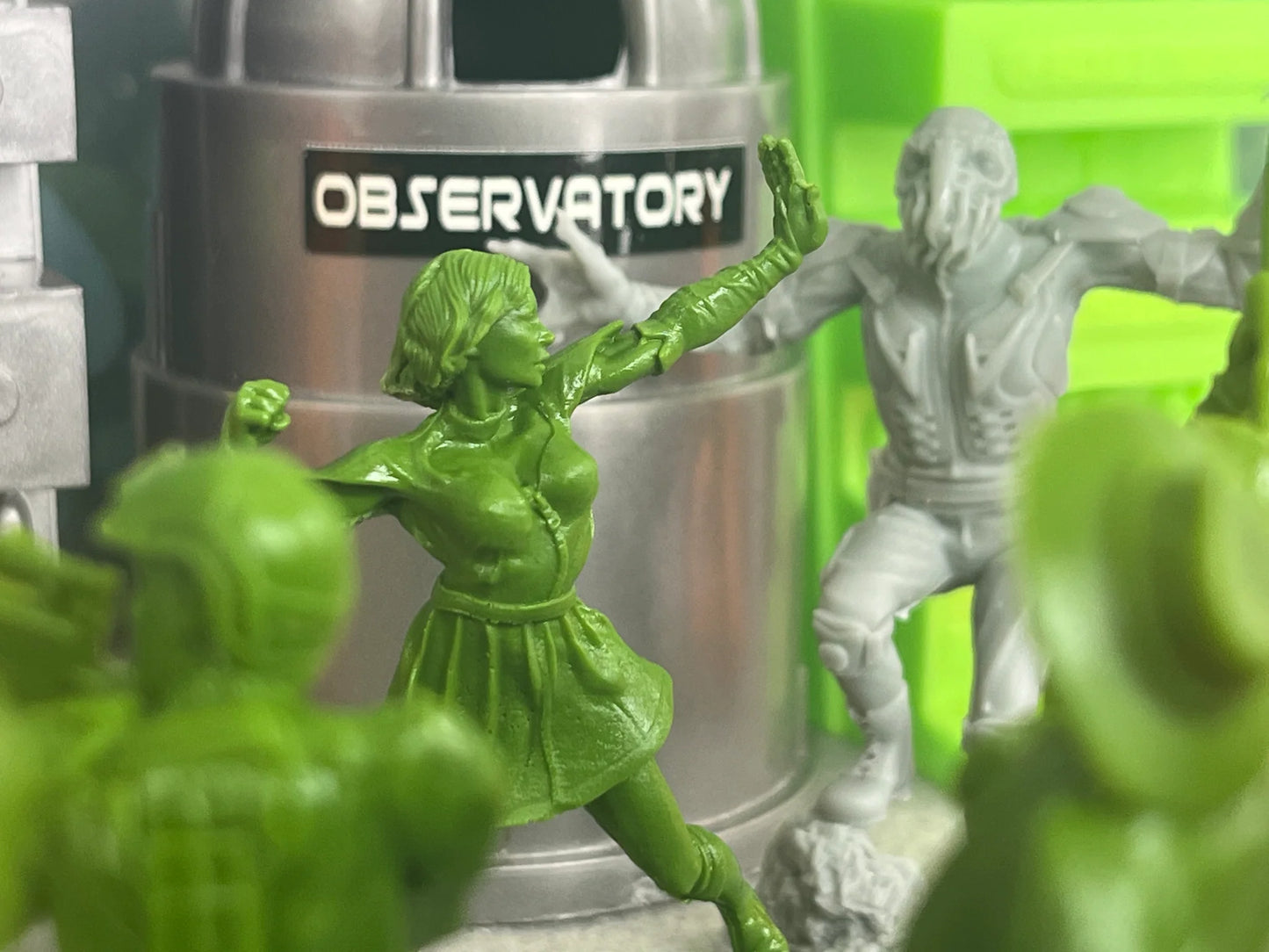 LOD Enterprises Plastic Figure Set LOD080 SPACE MARINES (ANOTHER PLANET 2) Green