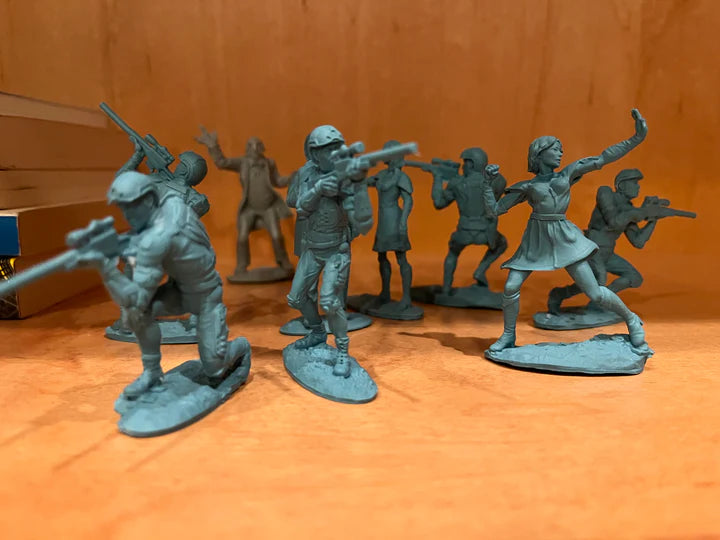 LOD Enterprises Plastic Figure Set LOD080 SPACE MARINES (ANOTHER PLANET 2) GRAY