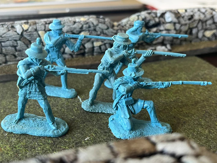 LOD Enterprises Plastic Figure Set LOD086 AMERICAN MILITIA BATTLE OF NEW ORLEANS