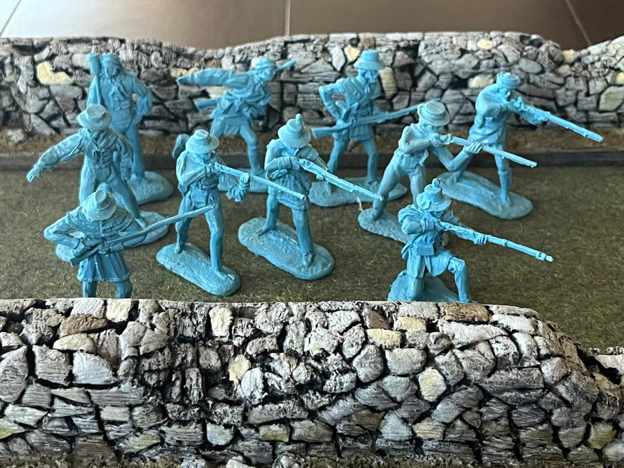 LOD Enterprises Plastic Figure Set LOD086 AMERICAN MILITIA BATTLE OF NEW ORLEANS