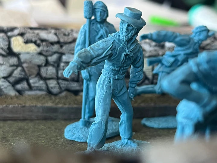 LOD Enterprises Plastic Figure Set LOD086 AMERICAN MILITIA BATTLE OF NEW ORLEANS