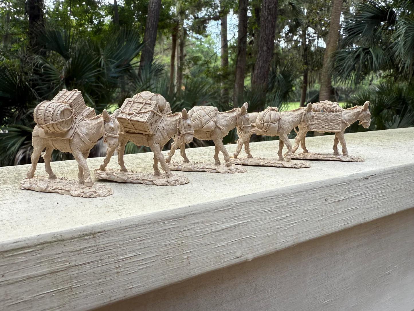 LOD Enterprises BARZSO PLAYSET LOD089 BURRO PACK TRAIN (BLUE) (5 FIGURES)