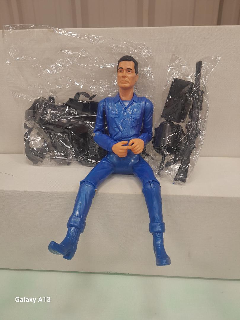 MARX TOYS RECAST THE BEST OF THE WEST 12" JOHNNY WEST (BLUE) W/ ACCESSORIES