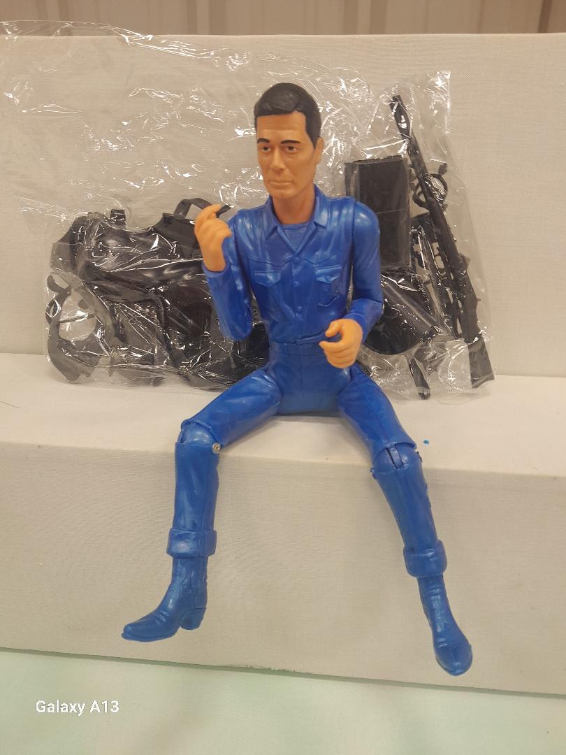 MARX TOYS RECAST THE BEST OF THE WEST 12" JOHNNY WEST (BLUE) W/ ACCESSORIES