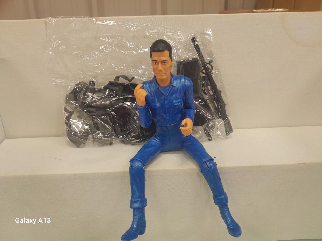 MARX TOYS RECAST THE BEST OF THE WEST 12" JOHNNY WEST (BLUE) W/ ACCESSORIES