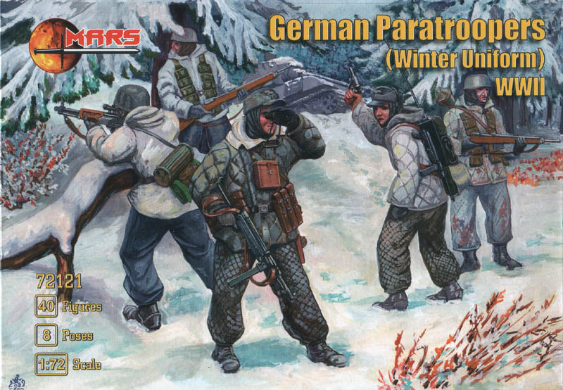 MARS 1:72 SET 72121 WWII GERMAN PARATROOPERS WINTER UNIFORM (40 FIGURES)