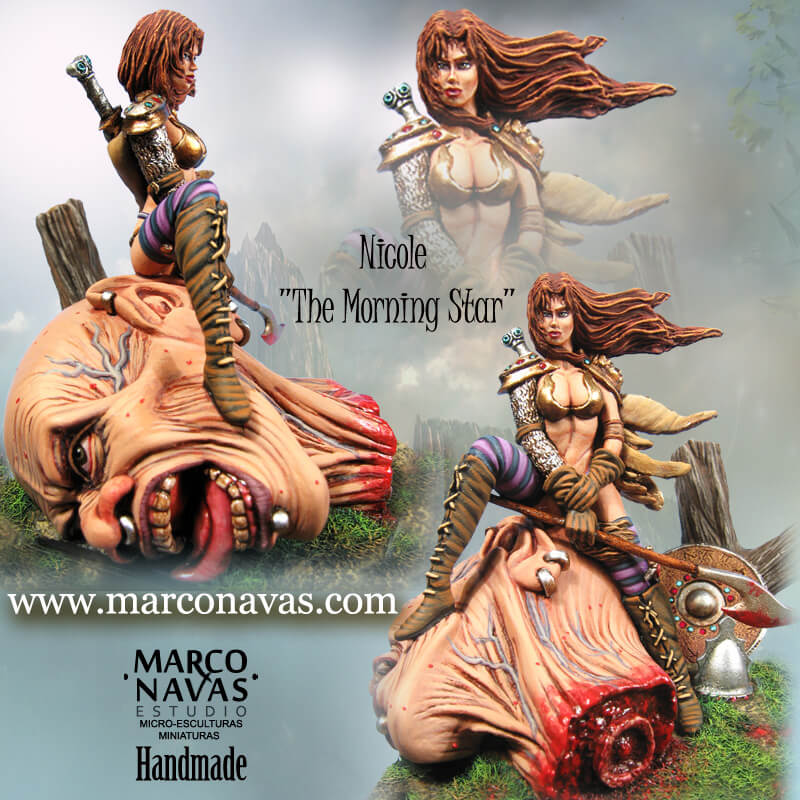 MARCO NAVAS STUDIO LIMITED EDITION HAND PAINTED FANTASY NICOLE, MORNING START