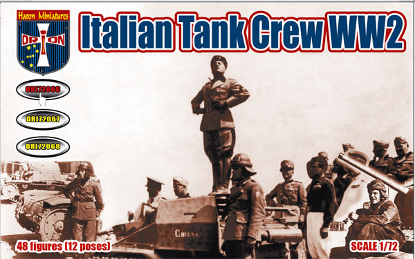 ORION 1:72 ORI72066 WORLD WAR II ITALIAN TANK CREW (BROWN) 48 FIGURES