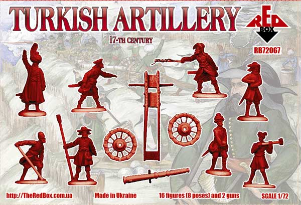 REDBOX 1:72 RB72067 17TH CENTURY TURKISH ARTILLERY-16 FIGURES/8 POSES+ 2 GUNS