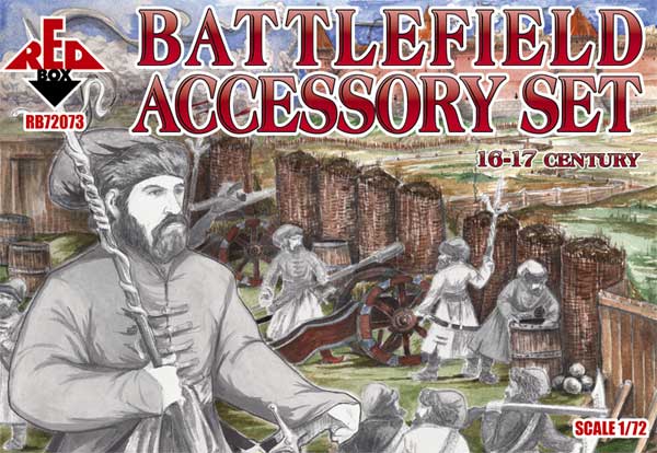 REDBOX 1:72 RB72073 16- 17TH CENTURY BATTLEFIELD ACCESSORY SET (TAN)