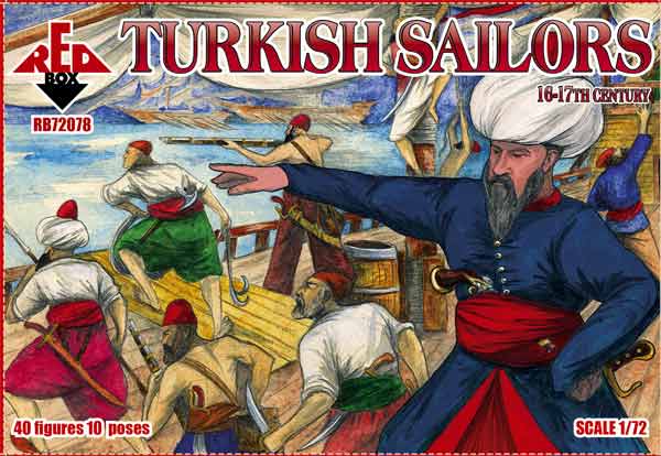 REDBOX 1:72 RB72078 16-17TH CENTURY TURKISH SAILORS (GRAY) 40 FIGURES/10 POSES
