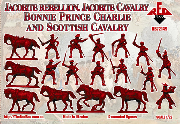 REDBOX 1:72 RB72149 JACOBITE REBELLION BONNIE PRINCE CHARLIE & SCOTTISH CAVALRY