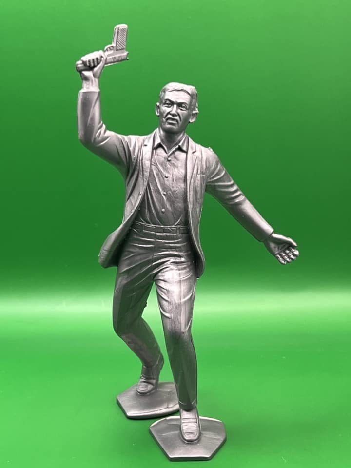 MARX TOYS RECAST 6" SECRET AGENT 6 FIGURE PLAYSET (GREY) REISSUE