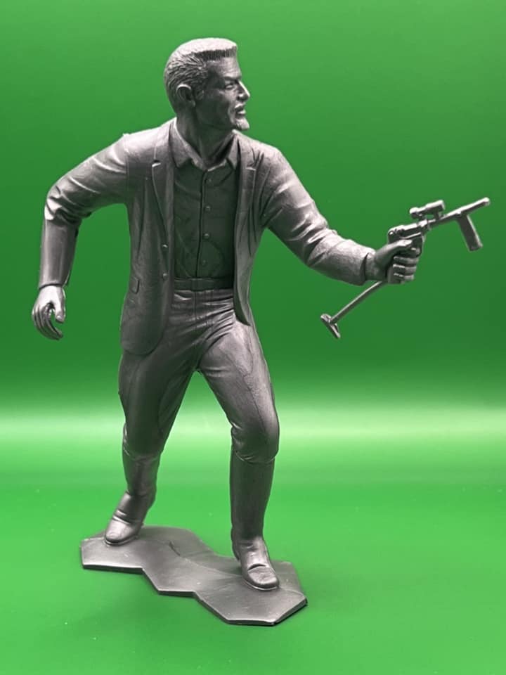 MARX TOYS RECAST 6" SECRET AGENT 6 FIGURE PLAYSET (GREY) REISSUE