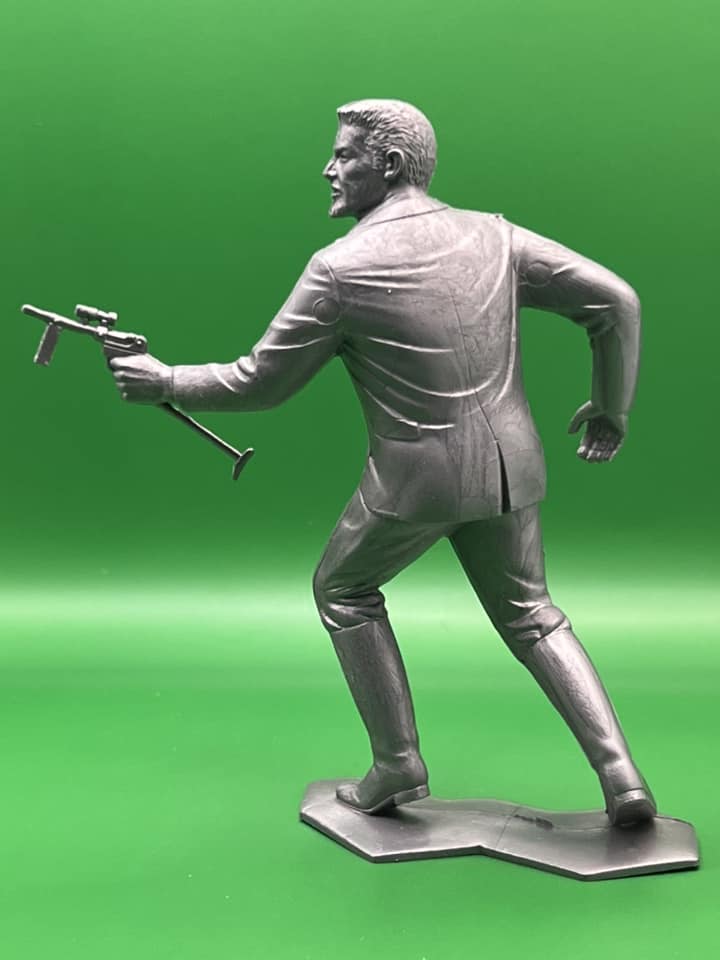 MARX TOYS RECAST 6" SECRET AGENT 6 FIGURE PLAYSET (GREY) REISSUE