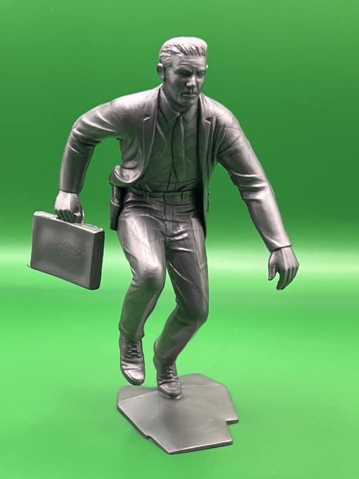 MARX TOYS RECAST 6" SECRET AGENT 6 FIGURE PLAYSET (GREY) REISSUE