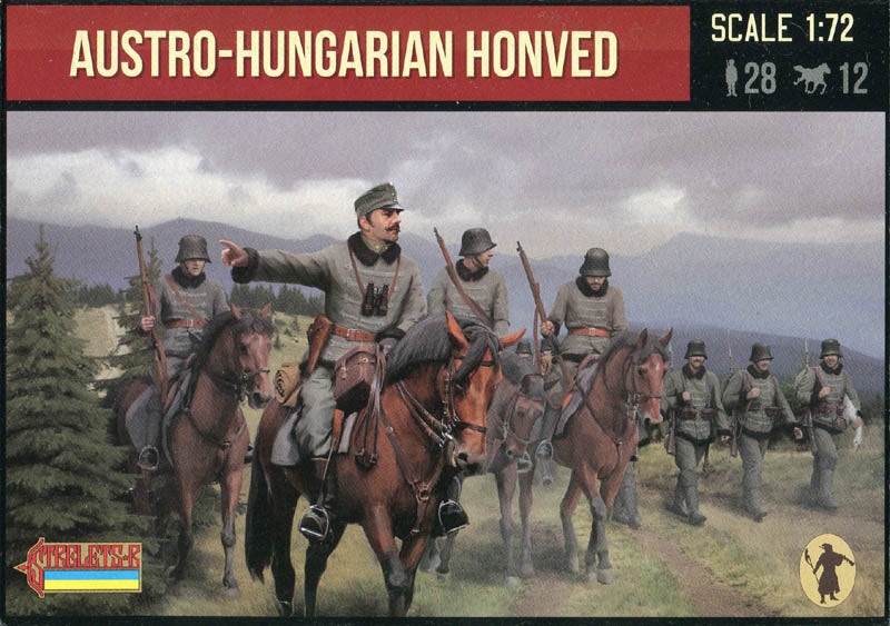 STRELETS-R 1:72 SET 074 WWI AUSTR0-HUNGARIAN HONVED (28 SOLDIERS & 12 HORSES)