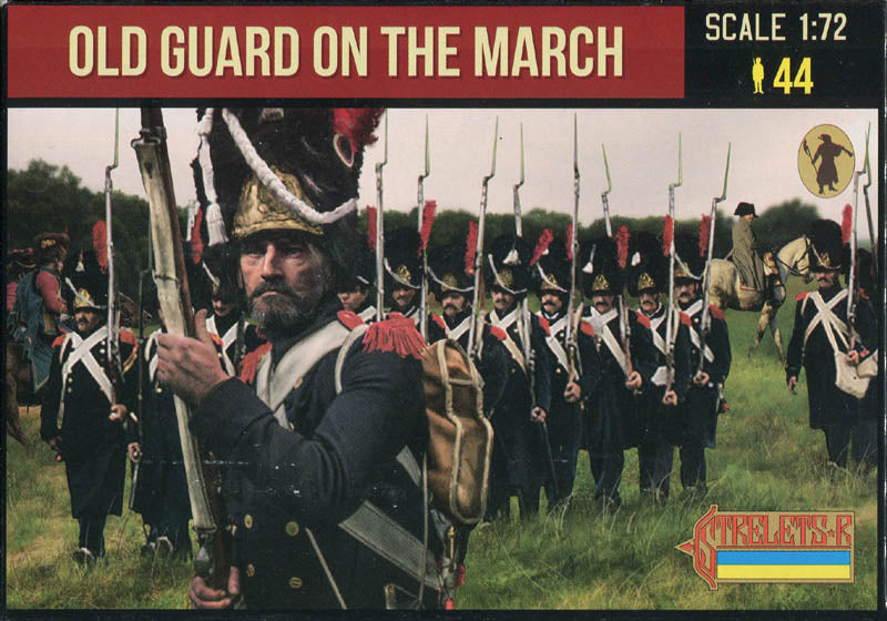 STRELETS-R 1:72 SET 181 NAPOLEONIC WARS FRENCH OLD GUARD ON THE MARCH (BLUE)