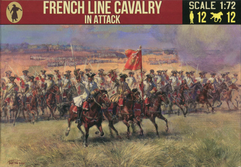 STRELETS-R 1:72 SET 267 18th Century FRENCH LINE CAVALRY IN ATTACK (GRAY)