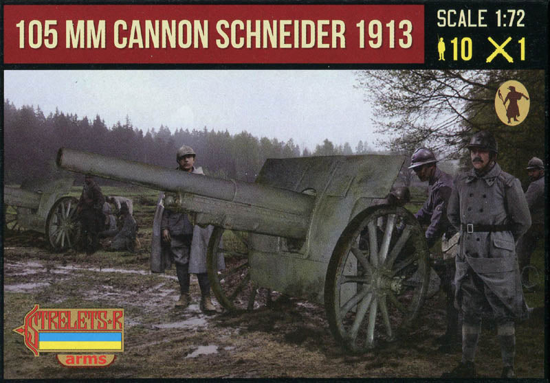 STRELETS-R 1:72 ARMS SERIES A015 WWI FRENCH 105 MM CANNON SCHNEIDER 1913