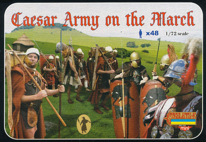 STRELETS-R 1:72 SET M087 CAESAR ARMY ON THE MARCH (48 FIGURES/12 POSES) GRAY