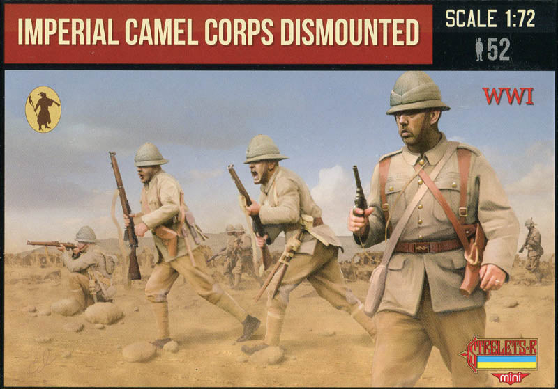 STRELETS-R 1:72 SET M123 WWI BRITISH IMPERIAL CAMEL CORPS DISMOUNTED -52 FIGURES