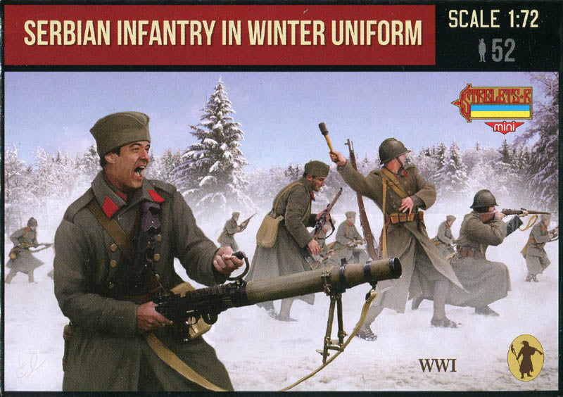 STRELETS-R 1:72 SET M126 WWI SERBIAN INFANTRY IN WINTER UNIFORM -52 FIGURES