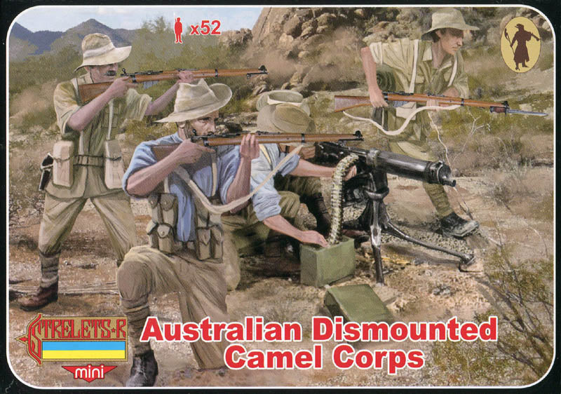 STRELETS-R 1:72 SET M131 WWI AUSTRALIAN DISMOUNTED CAMEL CORPS -52 FIGURES