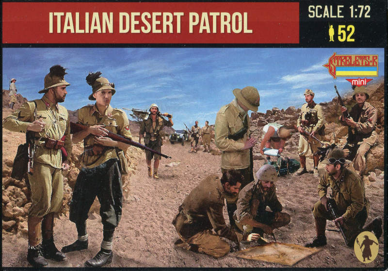 STRELETS-R 1:72 SET M154 WWII ITALIAN DESERT PATROL (52 FIGURES) GRAY