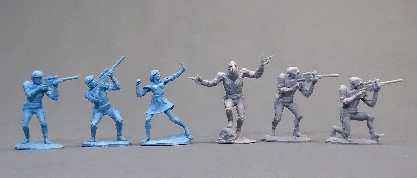 LOD Enterprises Plastic Figure Set LOD082 SUPER SET ALIENS & SPACE MARINES