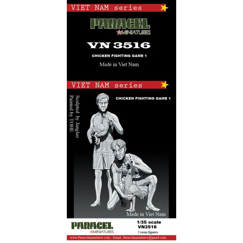 PARACEL MINIATURES 1:35 VIETNAM SERIES1 VN3516 VIETNAMESE CHICKEN FIGHTIG GAME 1