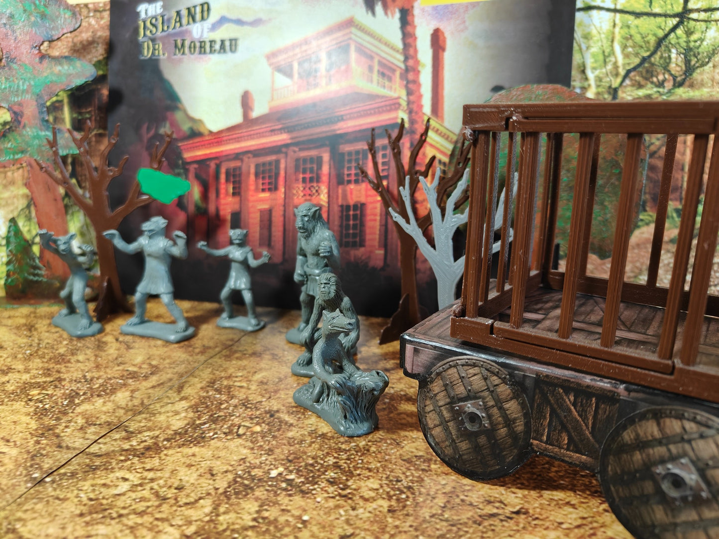 ELASTOWIT NEW ERA RUBBER 54 MM THE ISLAND OF DR. MOREAU (10 FIGURES)