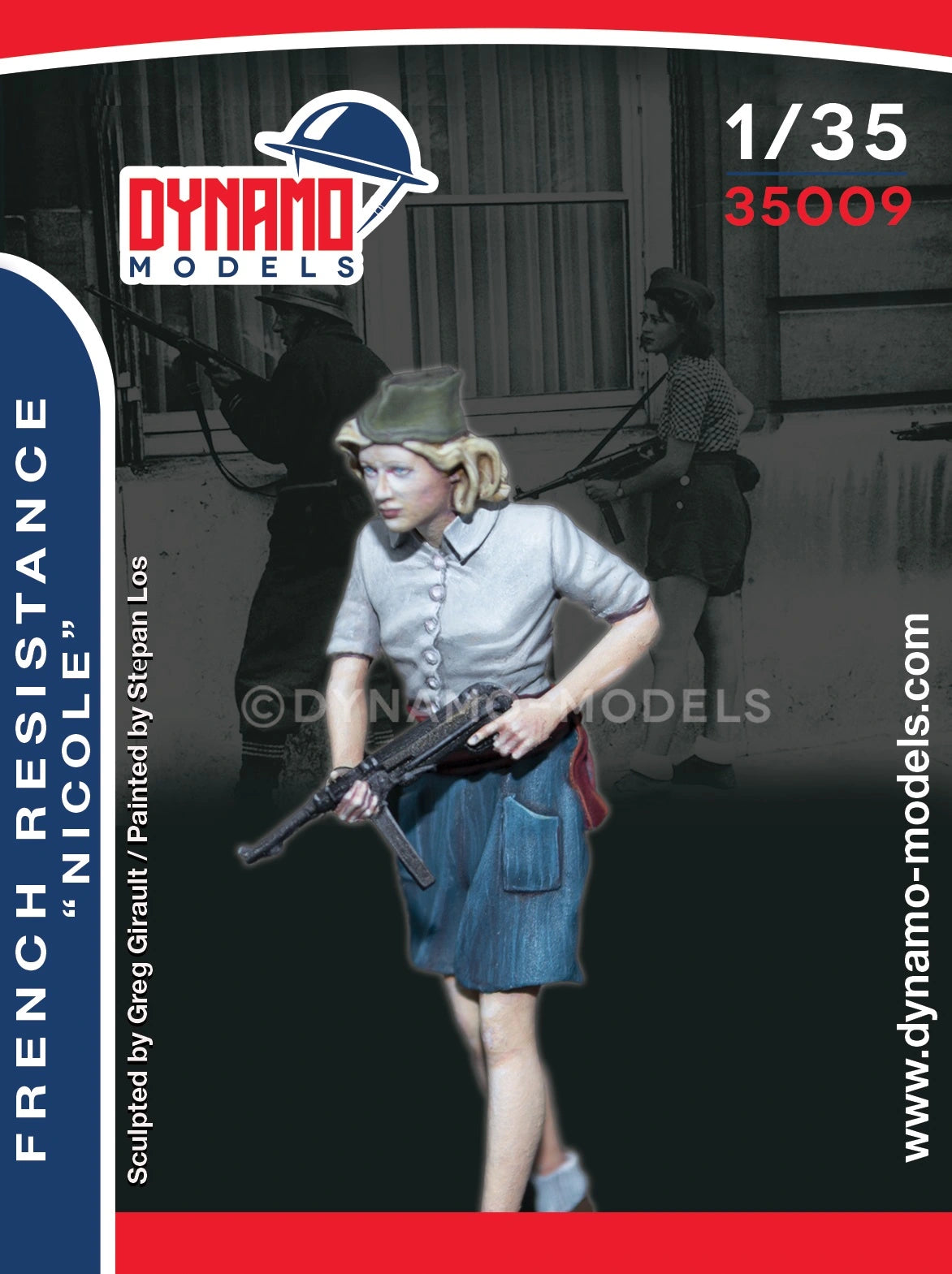 DYNAMO MODEL 35009 WWII FRENCH RESISTANCE FIGHTER "NICOLE" VIVE LA FRANCE