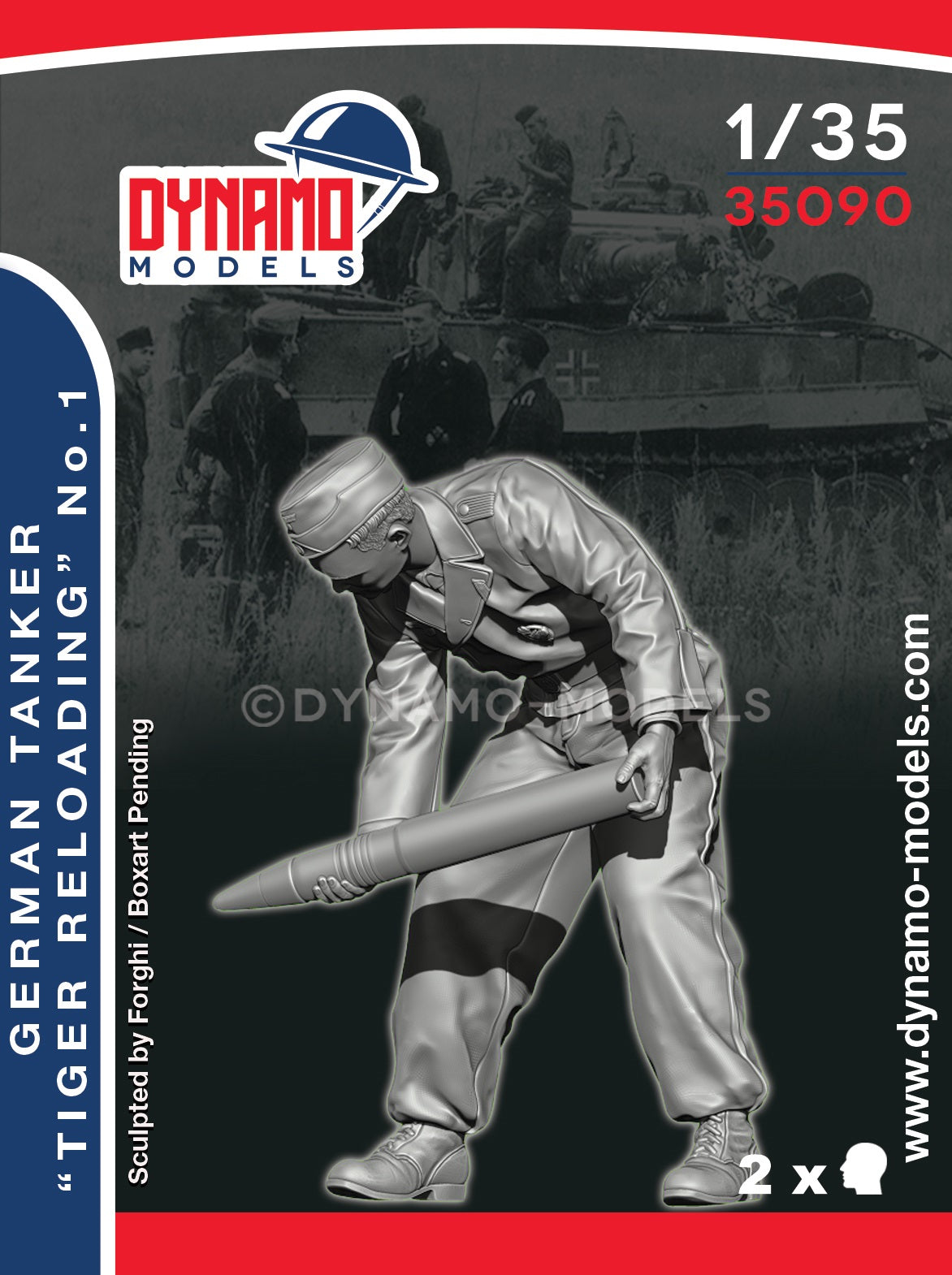 DYNAMO MODEL 35090 WWII GERMAN TANKER "TIGER RELOADING" NO. 1 (1 FIGURE)