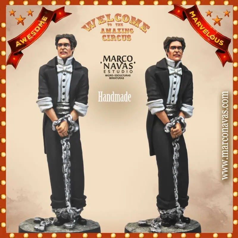 MARCO NAVAS STUDIO LIMITED EDITION HAND PAINTED CIRCUS, HARRY HOUDINI (1 FIGURE)