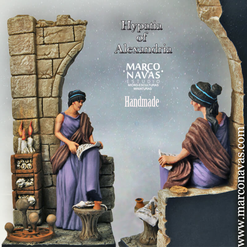 MARCO NAVAS STUDIO LIMITED EDITION HAND PAINTED HYPATIA OF ALEXANDRIA