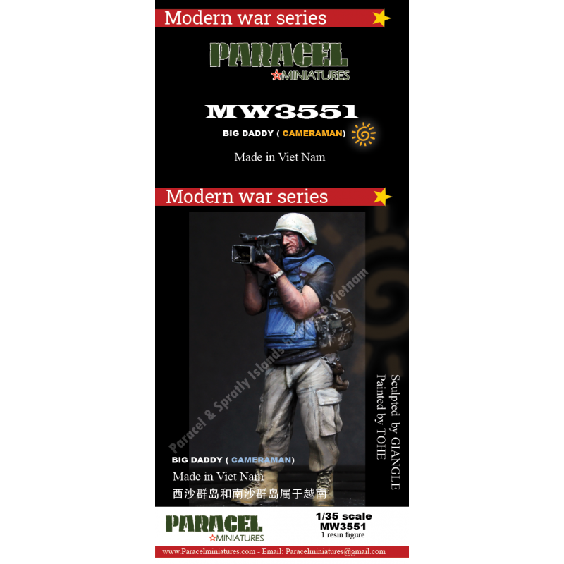 PARACEL MINIATURES MODERN SERIES MW3551 BIG DADDY (CAMERAMAN)-1 FIGURE