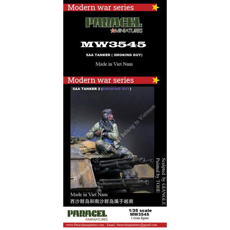 PARACEL MINIATURES 1:35 MODERN WAR SERIES MW3545 SAA TANKER 2 "SMOKING GUY"