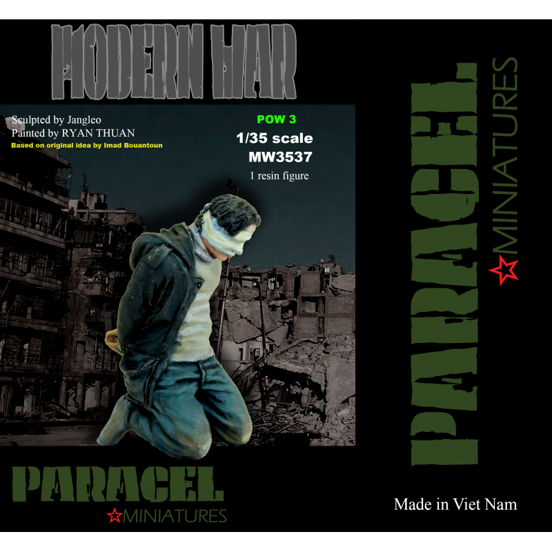 PARACEL MINIATURES MODERN SERIES MW3537 POW 3- 1 RESIN FIGURE