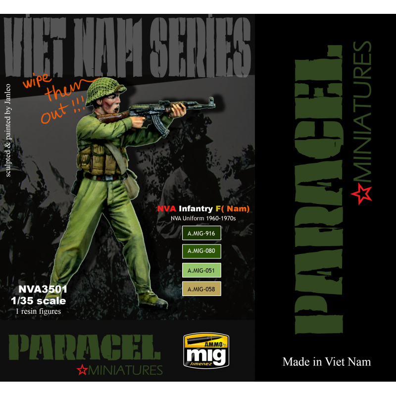PARACEL MINIATURES VIETNAM SERIES NVA3501 NVA INFANTRY F (NAM)