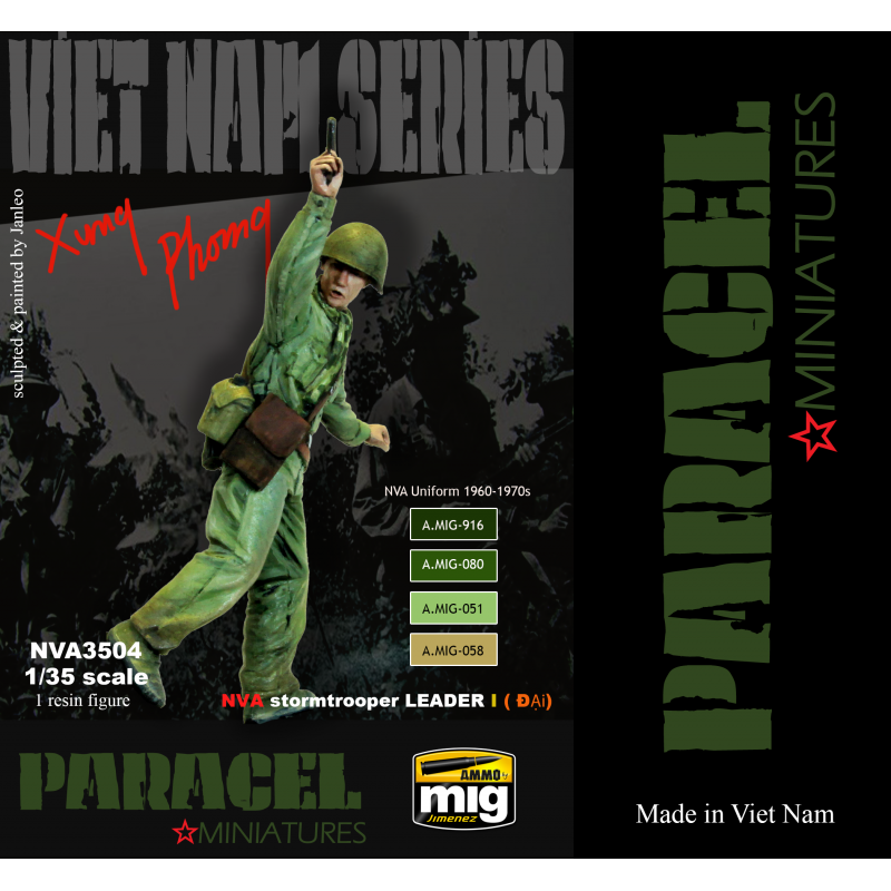 PARACEL MINIATURES VIETNAM SERIES NVA3504 NVA STORMTROOPER LEADER 1 (DAI)