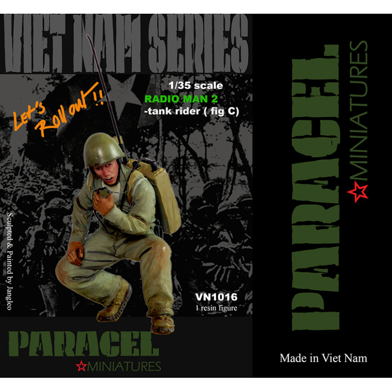 PARACEL MINIATURES VIETNAM SERIES VN1016 NVA TANK RIDER Fig C (Radioman 2)