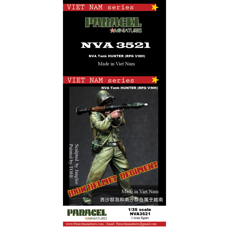 PARACEL MINIATURES VIETNAM SERIES NVA3521 NVA TANK HUNTER (RPG VINH)