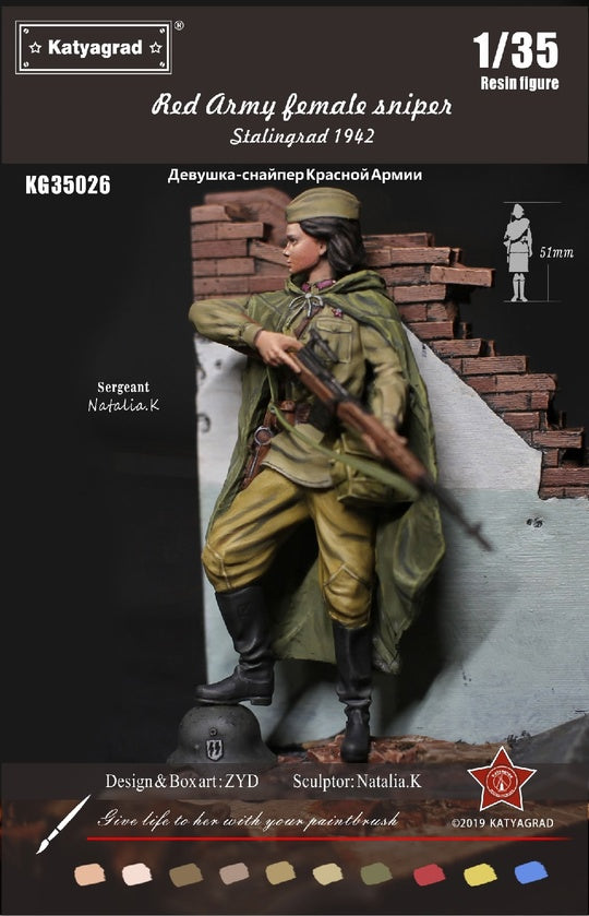 KATYAGRAD MINIATURES 1:35 KG35026 RED ARMY SNIPER "NATASHA" STALINGRAD, 1942