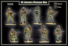 MARS PLASTIC FIGURE SET 32006 VIETNAM WAR US INFANTRY 15 FIGURES, 8 POSES