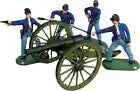 BRITAINS SUPER DEETAIL 52109 UNION 10 POUND PARROT CANNON WITH 4 MAN CREW
