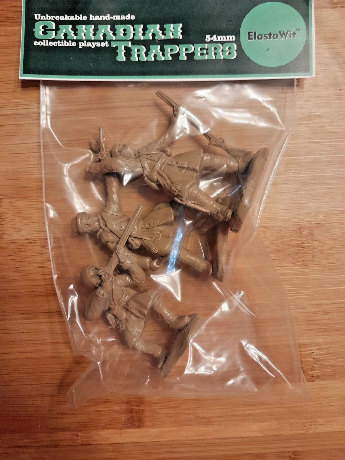 ELASTOWIT NEW ERA RUBBER 54 MM TECUMSEH'S WAR CANADIAN TRAPPERS (3 FIGURES)