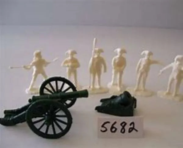 ARMIES IN PLASTIC 5682 AMERICAN REVOLUTION-6 POUND FRENCH ARTILLERY & MORTAR